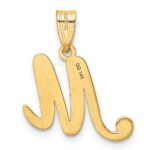 14KY Script Letter M Initial Pendant - Image 3