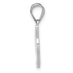 14KW White Gold Script Letter I Initial Pendant - Image 2