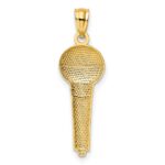 14k and White Rhodium Microphone Pendant - Image 3