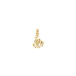 14K Textured Mini Sea Turtle and Kelp Charm - Image 3